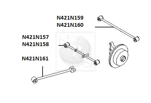 Bras de suspension NPS N421N160 (OE 551218H510)