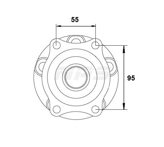 Rear wheel bearing NPS N471N65 (OE 432021KA0A)