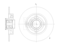 Bremsscheibe hinten NPS P331A01 (OE 4249.34)