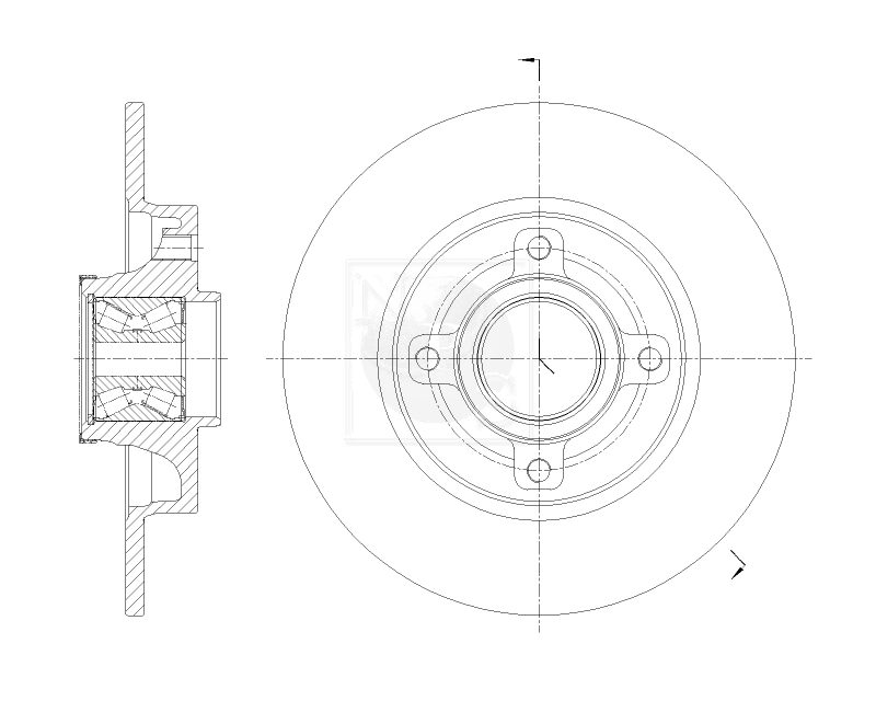 Bremsscheibe hinten NPS P331A01 (OE 4249.34)