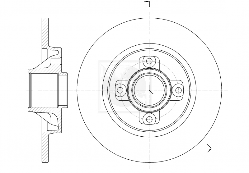 Bremsscheibe hinten NPS P331A02 (OE 4249 45)