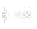 Disco de freno trasero NPS R331T01 (OE 77 01 207 823)