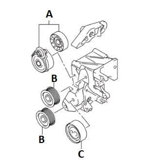 Tensor de correa auxiliar NPS S110I12 (OE 49160-65D40)