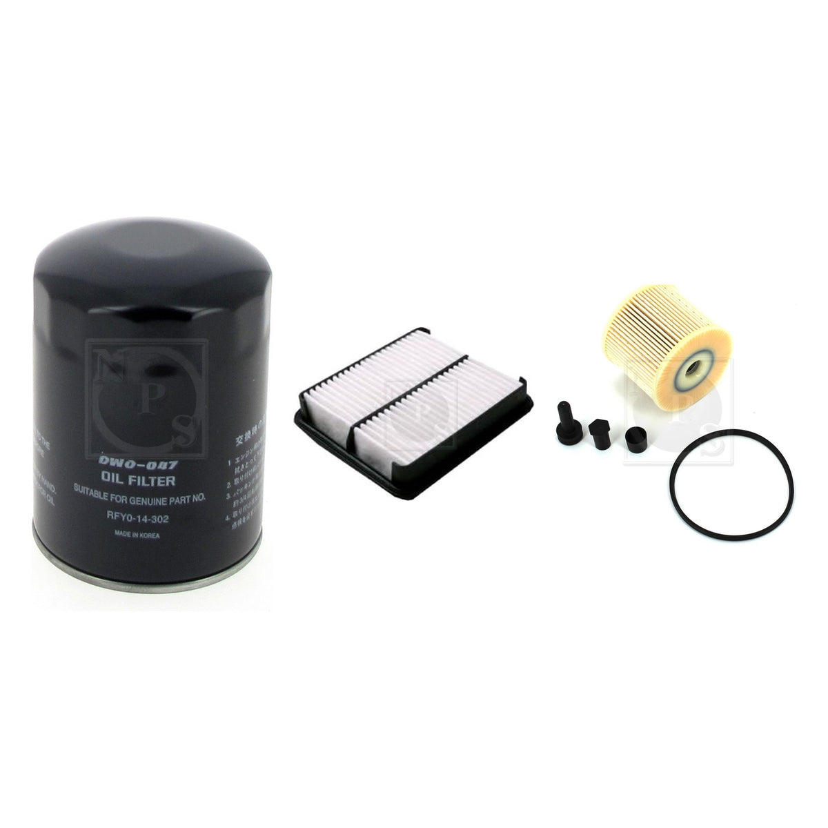 Inhalt des Satzes (Foto jedes Teils): Filtersatz NPS S130I02