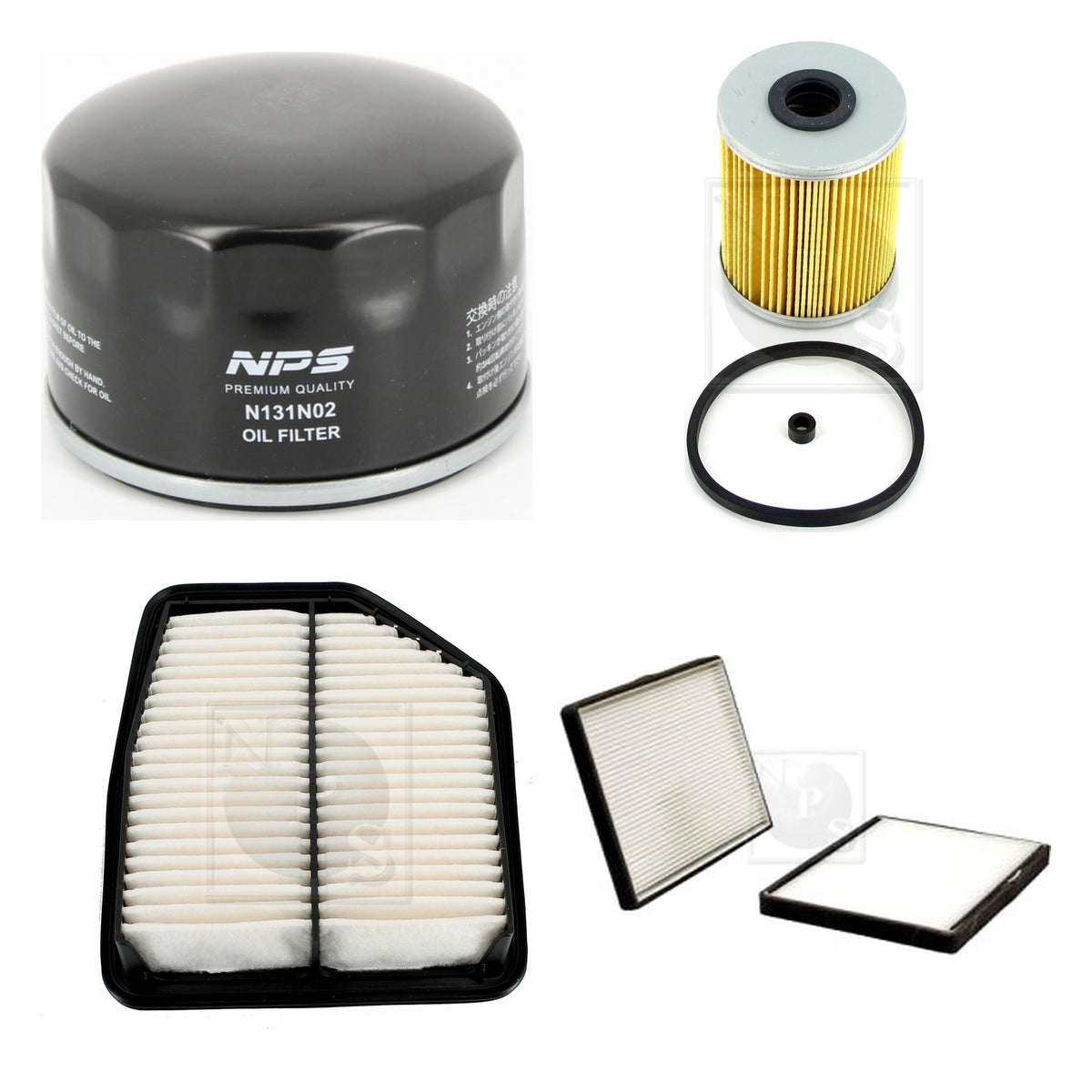 Contenu du kit (photo de chaque pièce) : Kit de filtres NPS S130I13A