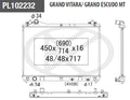 Radiador NPS S156I44 (OE 17700-67J00)
