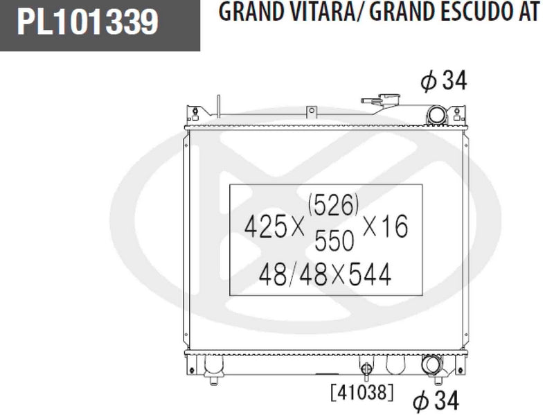 Radiator NPS S156I48 (OE 17700-66D02)