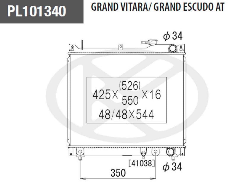 Radiador NPS S156I49 (OE 1770066D12)