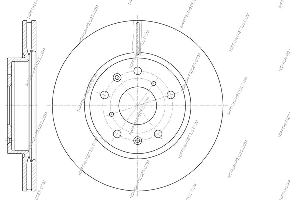 Disco de freno delantero NPS S330I23 (OE 55311-79J03)