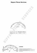 Zapatas de freno NPS S350I08 (OE 53210-84010)