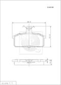 Plaquettes de frein avant NPS S360I08 (OE 00000A01225)