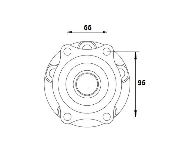 Rodamiento de rueda trasero NPS S471U11 (OE 28473FG000)