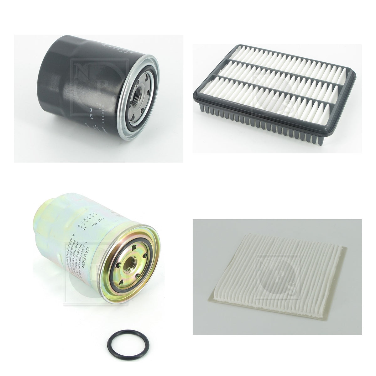 Kit contents (photo of each part): Filter kit NPS T130A02A