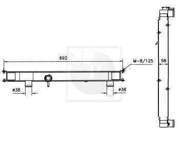 Radiador NPS T156A109 (OE 1640067130)