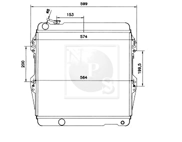 Radiador NPS T156A23 (OE 164005B500)