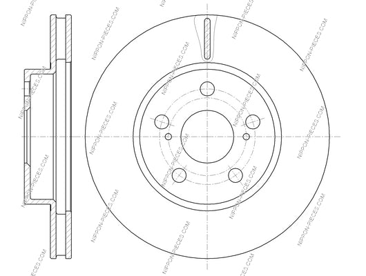 Front brake disc NPS T330A78 (OE 4351247030)