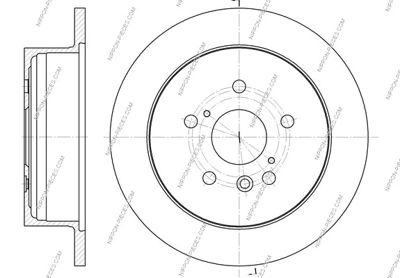 Disco de freno trasero NPS T331A37 (OE 4243144030)