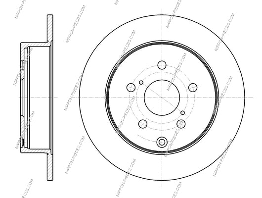 Disco de freno trasero NPS T331A48 (OE 424310F010)
