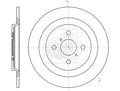 Disco de freno trasero NPS T331A59 (OE 424310D060)