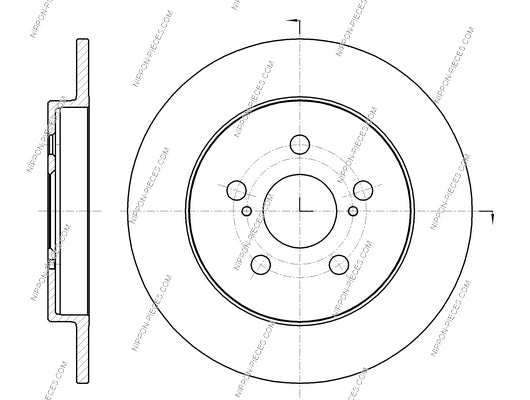 Disco de freno trasero NPS T331A61 (OE 4243112310)