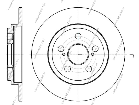 Disco de freno trasero NPS T331A62 (OE 4243152150)