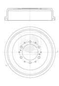 Tambour de frein NPS T340A07 (OE 4243135180)
