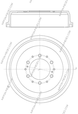 Tambour de frein NPS T340A07 (OE 4243135180)