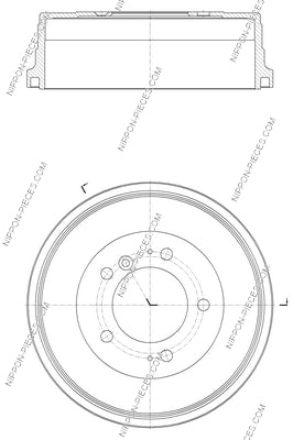 Tambour de frein NPS T340A20 (OE 4243160250)