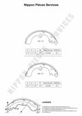 Zapatas de freno NPS T350A34 (OE 449512210)