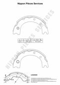 Zapatas de freno NPS T350A35 (OE 4654025010)