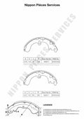 Zapatas de freno NPS T350A61 (OE 449512210)