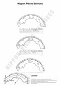 Zapatas de freno NPS T350A80 (OE 449544020)