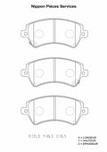 Plaquettes de frein avant NPS T360A11 (OE 446502130)