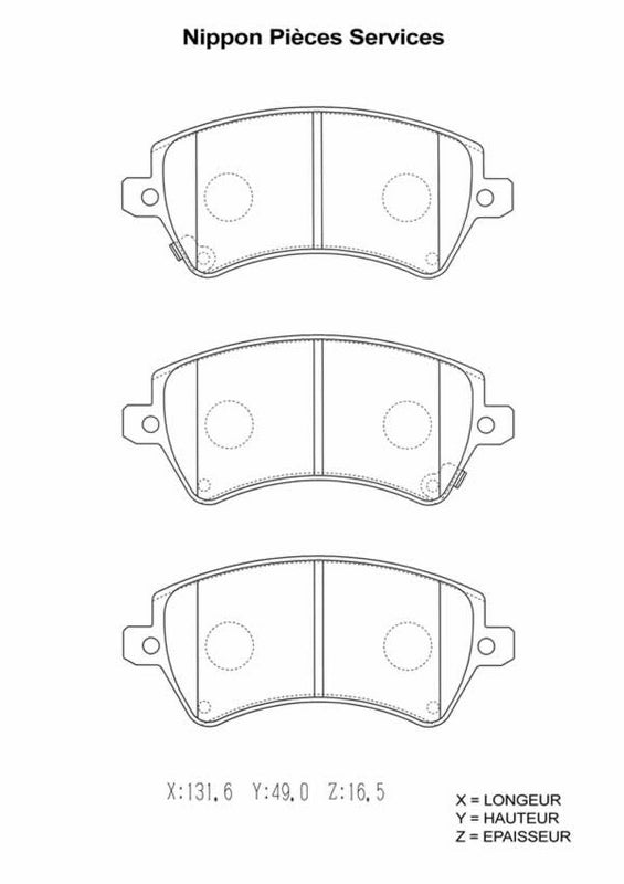 Plaquettes de frein avant NPS T360A11 (OE 446502130)