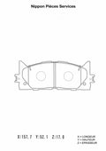Plaquettes de frein avant NPS T360A110 (OE 446533450)
