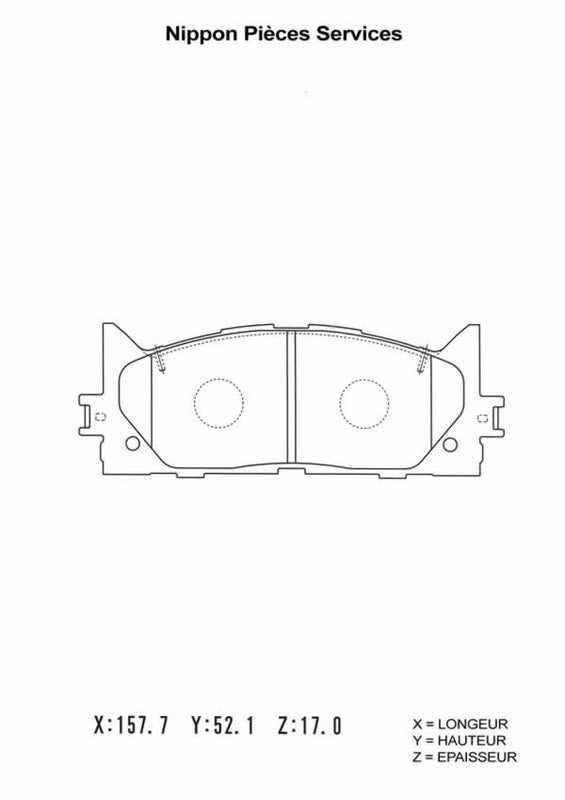 Plaquettes de frein avant NPS T360A110 (OE 446533450)