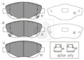 Front brake pads NPS T360A130 (OE 446505300)