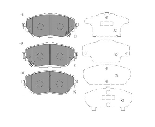 Pastillas de freno delanteras NPS T360A132 (OE 04465-F4020)
