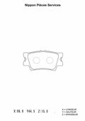 Pastillas de freno traseras NPS T361A33 (OE 446642060)