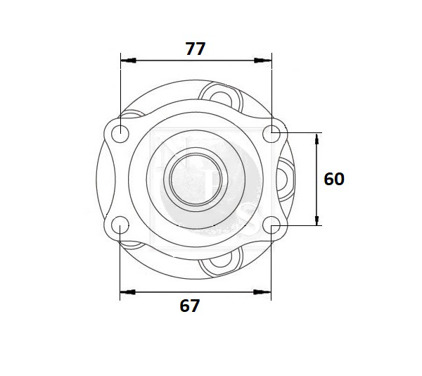 Rodamiento de rueda trasero NPS T471A63 (OE 4245012051)
