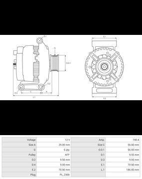 Alternador 12V 140A VW AUDI BOSCH (6)