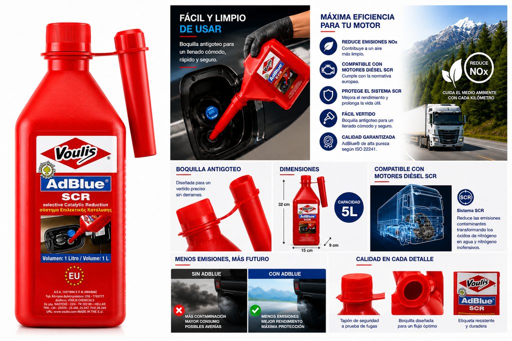AdBlue 1L con Boquilla para Diésel SCR (2)