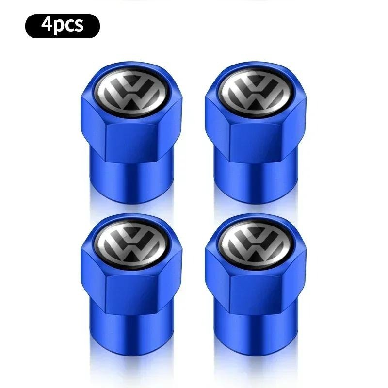 Tapones Válvula Aluminio Audi Azul (7)