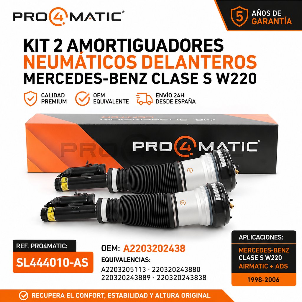 Kit 2 Amortiguadores Neumáticos Del. Mercedes W220 (1)